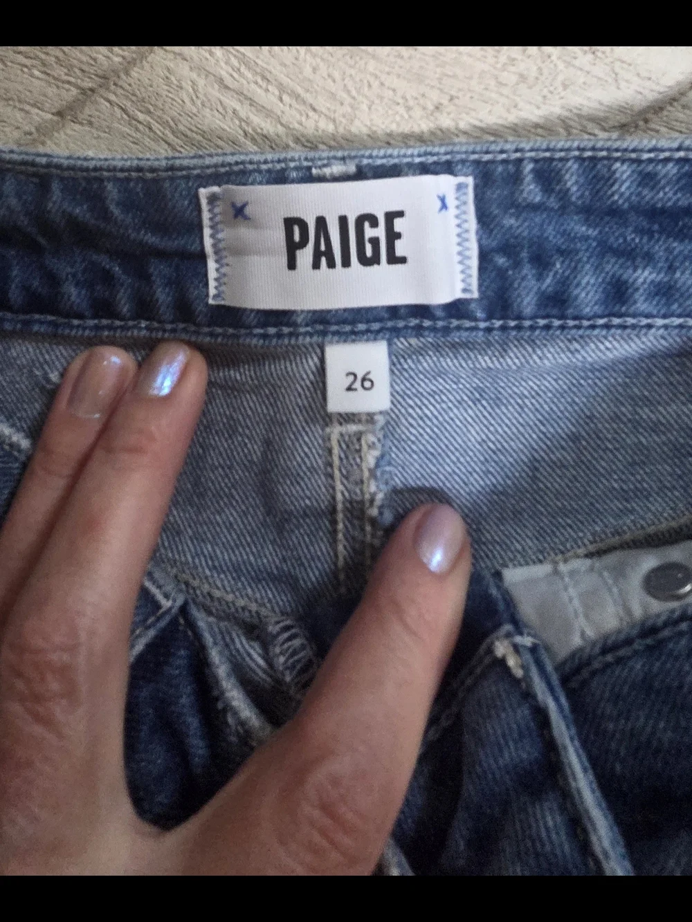 PAIGE High-Waist Distressed Dani Denim Shorts -